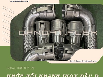 Khớp nối mềm inox 304, Khớp chống rung kim loại, Khớp nối mềm Inox chống rung cho hệ bơm 10