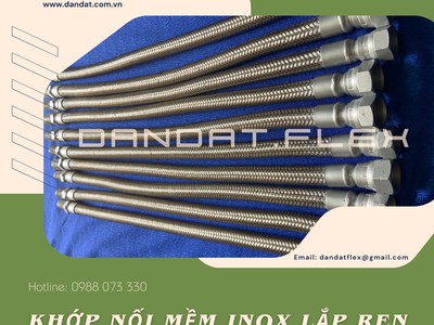 Khớp nối mềm inox 304, Khớp chống rung kim loại, Khớp nối mềm Inox chống rung cho hệ bơm 9