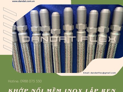 Khớp nối mềm inox 304, Khớp chống rung kim loại, Khớp nối mềm Inox chống rung cho hệ bơm 8
