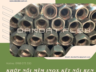Khớp nối mềm inox 304, Khớp chống rung kim loại, Khớp nối mềm Inox chống rung cho hệ bơm 6