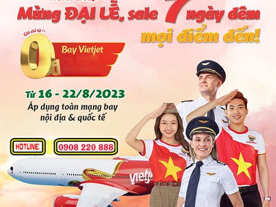 Mừng đại lễ 2-9 cùng Vietjet   SALE khủng 7 ngày đêm 0