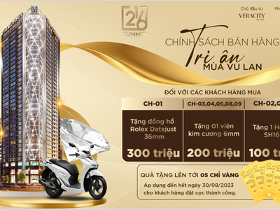 CSBH mới nhất tháng Ngâu Summit Building: Giá từ 4,9 tỷ, KM tới 330tr, CK 5 0