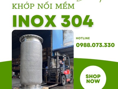 Khớp nối mềm inox, Khớp chống rung kim loại, Khớp chống rung inox cho máy bơm 13