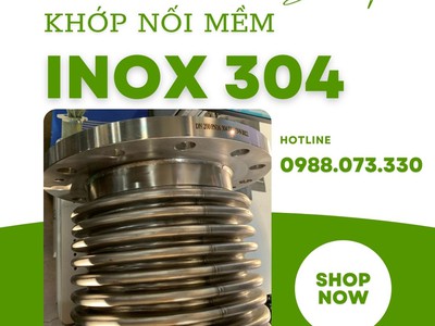 Khớp nối mềm inox, Khớp chống rung kim loại, Khớp chống rung inox cho máy bơm 15