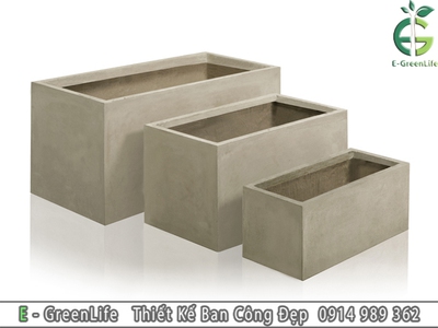 Chậu trồng cây xi măng nhẹ eco 025 0