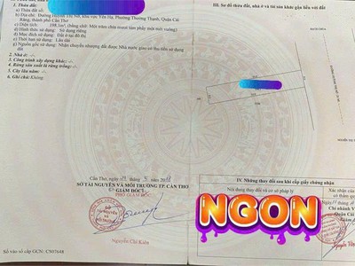 Đất đẹp - giá tốt - cần bán lô đất mặt tiền đường huỳnh thị nở - thường thạnh - cái răng 1
