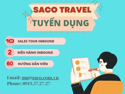 SACOTRAVEL  133 Đề Thám, P. Cô Giang, Q1, Tp.HCM  cần tuyển: 0