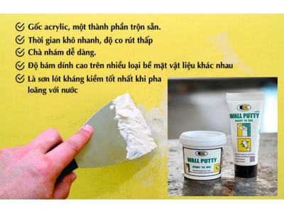 Keo Trám Tường chuyên dụng BOSNY WALL PUTTY Chống thắm đa năng 0