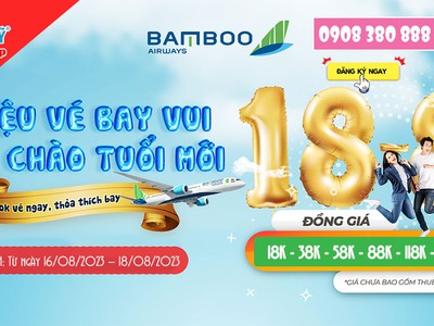 Mừng sinh nhật 5 tuổi Bamboo Airways tung hàng loạt vé ưu đãi 0