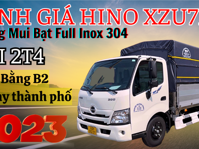 Xe Hino XZU710L 2T4 Thùng Mui Bạt Full Inox 304 Dài 4m5   Giá Xe Hino 2T4 Tốt Nhất Năm 2023 0