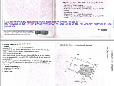 Bán lô thổ cư đẹp, gần sông hương, gần trung tâm chợ bình tiến, tt huế 2