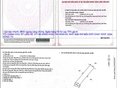 Cắt lỗ, bán nhanh lô thổ cư đẹp, view sông hương, ngay trung tâm chợ bình tiến, huế 2