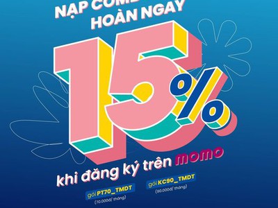 Hoàn tiền 15 khi đăng ký gói Combo Thoại   Data của MobiFone trên MoMo 0