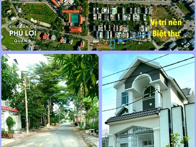 Nền biệt thự gía thấp nhất KDC Phú Lợi chỉ 9 tỷ 193 - vị thoáng mát không ngập, dân cư đông đúc 1