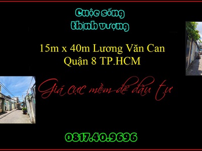 Đầu tư sinh lợi lớn nhà phố 15 x 40m lương văn can quận 8 tp.hcm 0