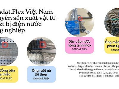Dây cấp nước mềm inox 304, dây đồng bện mạ thiếc, ống mềm nối đầu phun Spinkler, ruột gà lõi thép 2