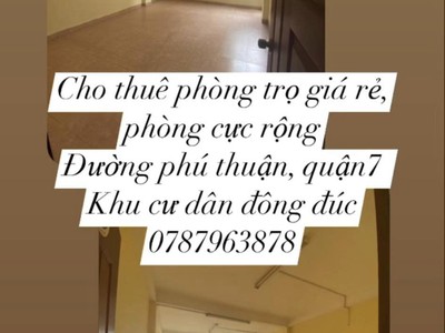 Chính chủ cho thuê phòng giá rẻ - cực rộng, đường phú thuận, quận 7 3