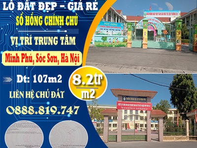 Bán lô đất đẹp, giá rẻ tại minh phú, sóc sơn, hà nội - mua là thắng 0