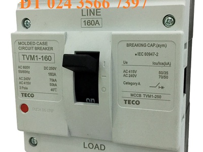 Aptomat khối MCCB  teco 3P TVM1-160 0