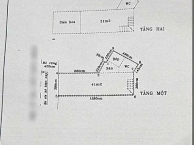 Bán nhà 2 tầng mặt đường hàng kênh kinh doanh sầm uất, diện tích 64m giá 9.8 tỉ 0