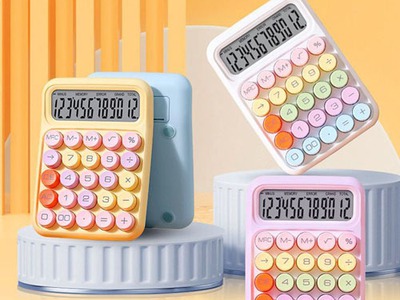 Máy tính cầm tay 12 chữ số Candy nhiều màu sắc cực kì Kute 0