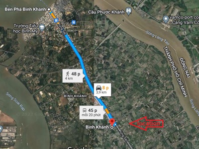 Đất thổ cư lô nhì đường Rừng Sác, xã Bình Khánh Cần Giờ. 26m x 40m. 2