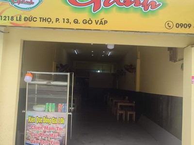 Do đổi mô hình kinh doanh cần sang quán bún đậu mắm tôm. địa chỉ 1218 lê đức thọ, phường 13, quận 0