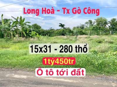Bán 15x31 đất nền thổ, vườn mặt tiền ôtô tại TX Gò Công, Tiền Giang 0