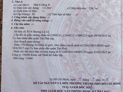 BÁN TÒA NHÀ CĂN HỘ THU NHẬP 120tr/th, 178/55 Tô Hiệu, P.Hiệp Tân, Quận Tân Phú. 1