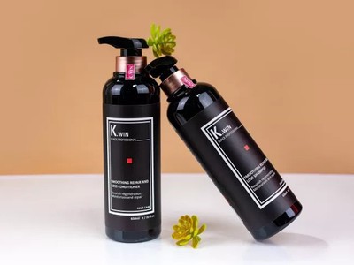 Dầu gội cặp phục hồi tóc hư tổn khô xơ Kwin lux smoothing repair 1