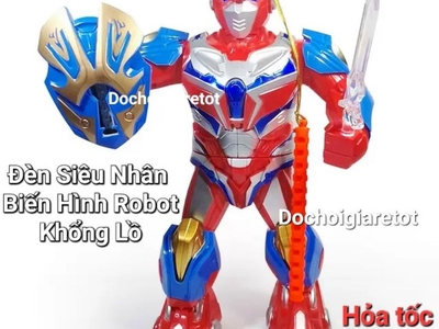 Đèn Lồng Trung Thu Siêu Nhân Robot Xoay Thân 360 độ nhạc đèn vui nhộn mới nhất 2023 ảnh thật 1