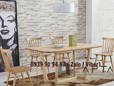 Bàn ăn gỗ tự nhiên Concorde 1m6 cao cấp nhập khẩu Nội thất CAPTA 1