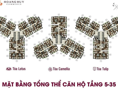 Độc quyền căn hộ 3 phòng ngủ vvip d.uy nhất dự án hoàng huy commerce 2