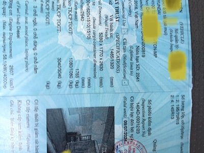 Bán Xe Ôtô Tải Có Mui Sx: 2016 - Giá 250tr Tại Cẩm Phả - Quảng Ninh. 3
