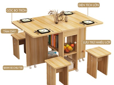 Bàn ăn thông minh chất liệu Melamin 5