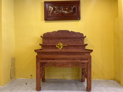 Bàn thờ chung cư tam cấp hoa sen hương đá 1.53m   SD245 0