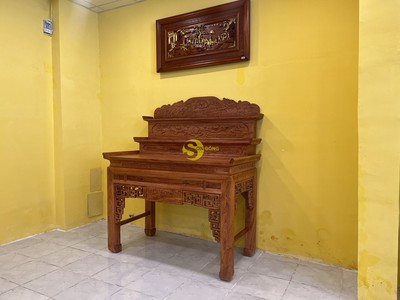 Bàn thờ chung cư tam cấp hoa sen hương đá 1.53m   SD245 1