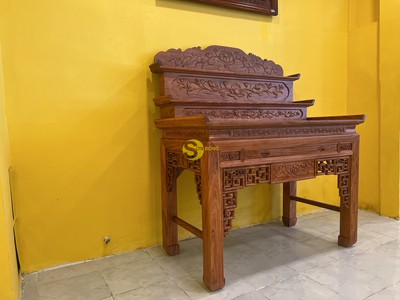 Bàn thờ chung cư tam cấp hoa sen hương đá 1.53m   SD245 2