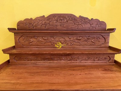 Bàn thờ chung cư tam cấp hoa sen hương đá 1.53m   SD245 3