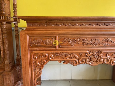Bàn thờ gỗ hương đá ngũ phúc 1m76   SD296 1