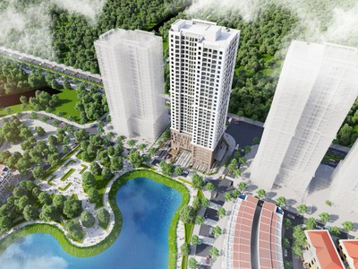 Bán lô góc sàn văn phòng 88m2 nhs trung văn giá 3,5 tỷ - view hồ đỉnh nhất dự án 3
