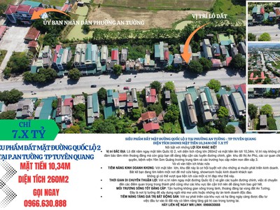 Nhà mặt đường  ql2 cách khu đô thị an phú 400m mặt tiền 10,34m chỉ 6,9x 0