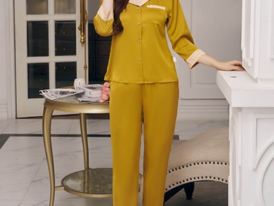 Bộ đồ pijama lụa thu đông đẹp 13