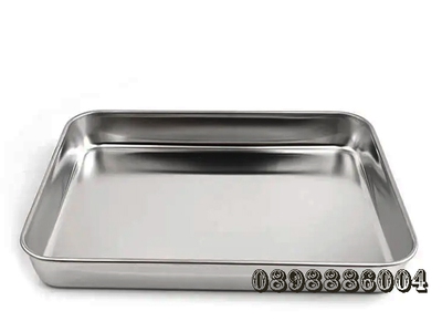 Khay inox đựng thực phẩm - khay inox cuốn viền - Năm 2023 0