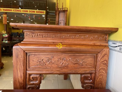 Bàn thờ gỗ hương đá ngũ phúc 1m76   SD296 1