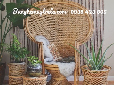 Ghế con công mây tự nhiên 5