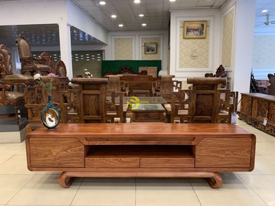 Tủ tivi hiện đại sang trọng gỗ hương đá ngang 2.4m TTV245 4
