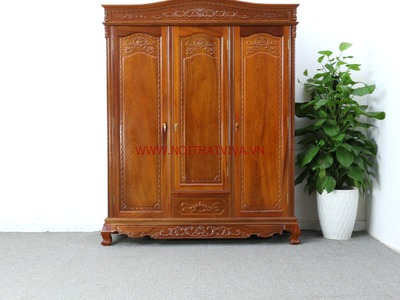 10 mẫu tủ áo 3 buồng đẹp gỗ tự nhiên và gỗ MDF giá thấp, chất lượng cao 0