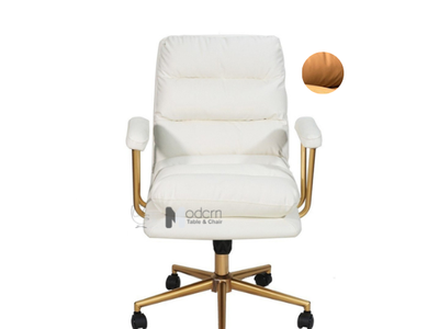 Ghế xoay làm việc tại nhà tựa lưng bọc nệm da dày chân tăng giảm HCM CE1018-P 0