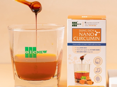 Dung dịch nano curcumin oic giảm đau dạ dày, hành tá tràng hộp 50ml 1